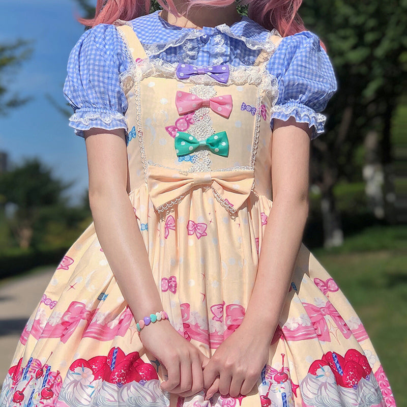 Plaid Kawaii Candy Girl Lolita Plaid Shirt 