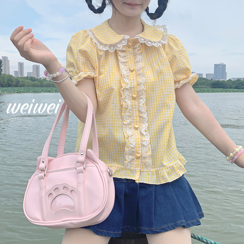 Plaid Kawaii Candy Girl Lolita Plaid Shirt 