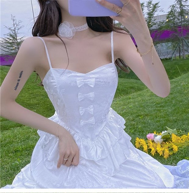 Princess Bride White Vintage-vibe Royalcore Dress Angelcore Aesthetic Princess Bride White Vintage-vibe Royalcore Dress Angelcore Aesthetic