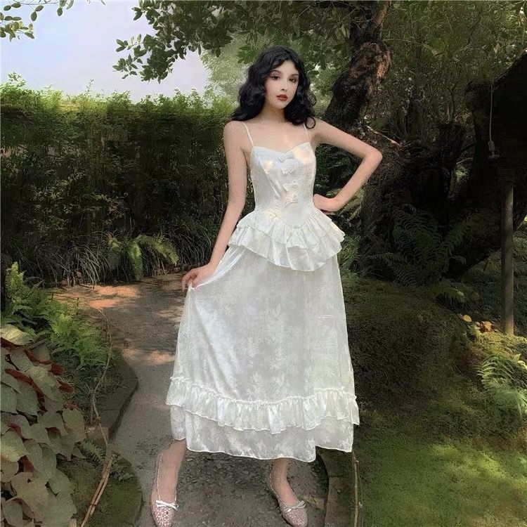 Princess Bride White Vintage-vibe Royalcore Dress Angelcore Aesthetic Princess Bride White Vintage-vibe Royalcore Dress Angelcore Aesthetic