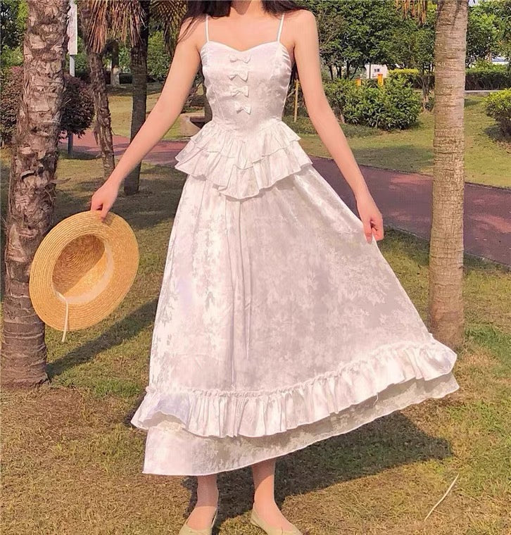 Princess Bride White Vintage-vibe Royalcore Dress 