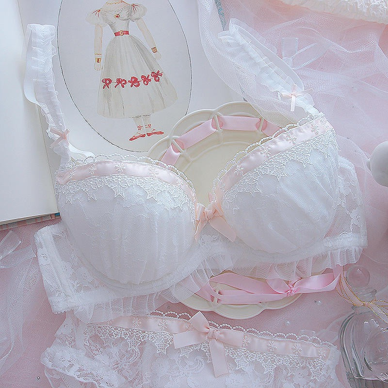White Lace Lingerie Sexy Cute Romantic Handmade Underwear Panties Pack Gift  Elegant Women Kawaii -  Canada