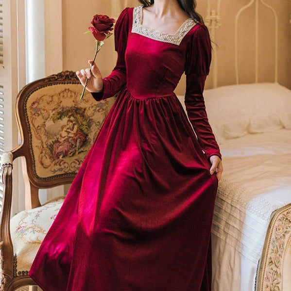 Vivian Quinn Vintage Velvet Witchy Academia Princesscore Dress