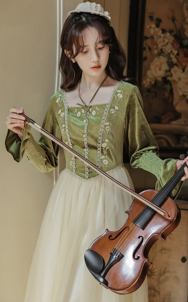 Renaissance Velvet Tulle Princesscore Dress