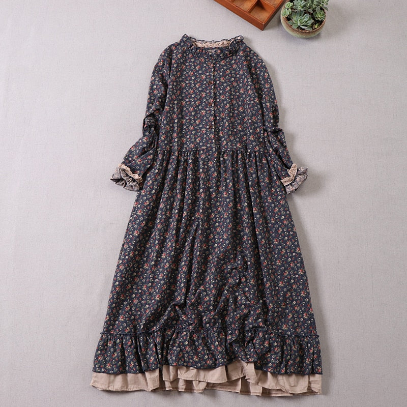 Floral Cotton Cottagecore Dress
