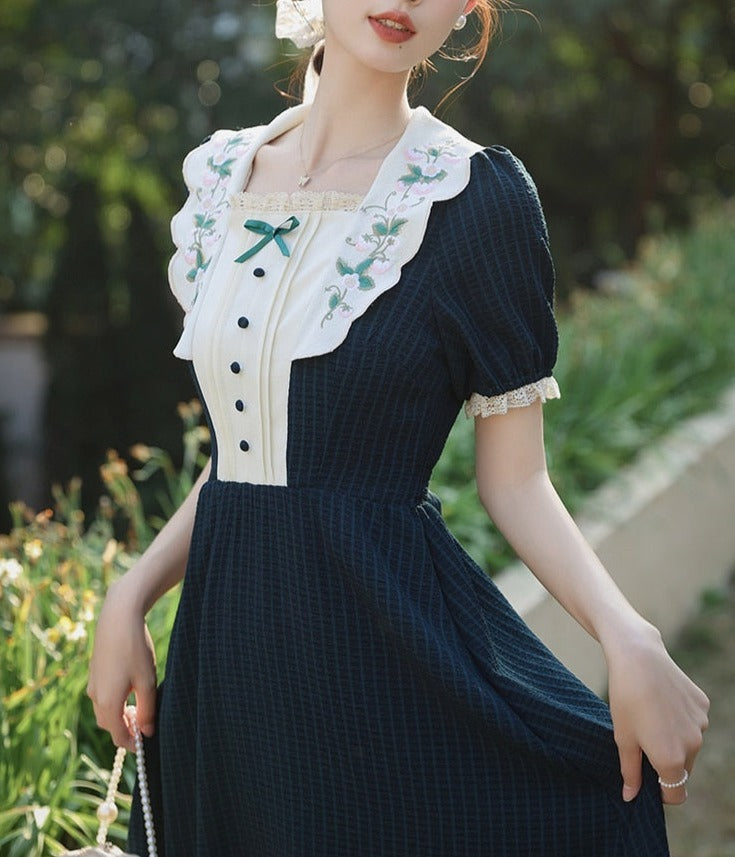 Vintage Academia Aesthetic Dress Retro Fairycore Vintage Fashion