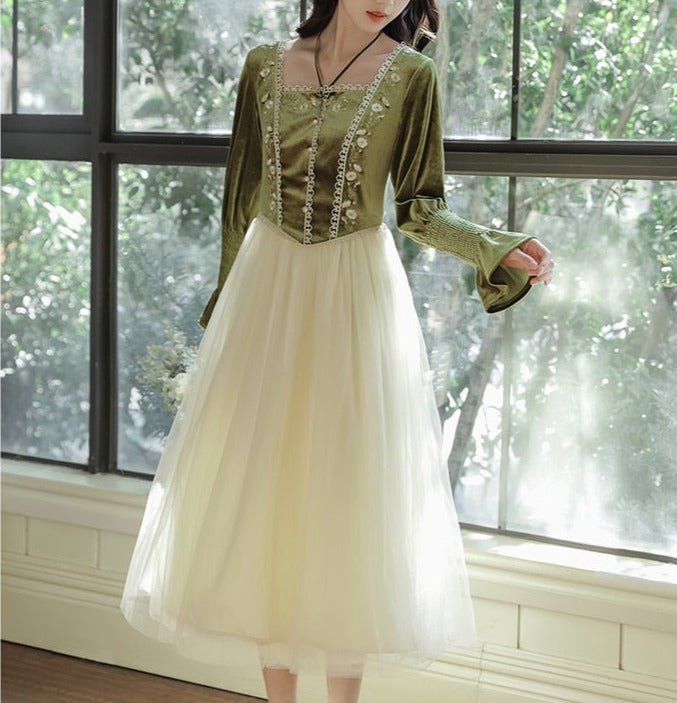 Renaissance Velvet Tulle Princesscore Dress