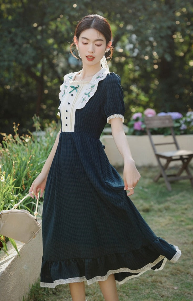 Summer Meadows Vintage Academia Aesthetic Dress
