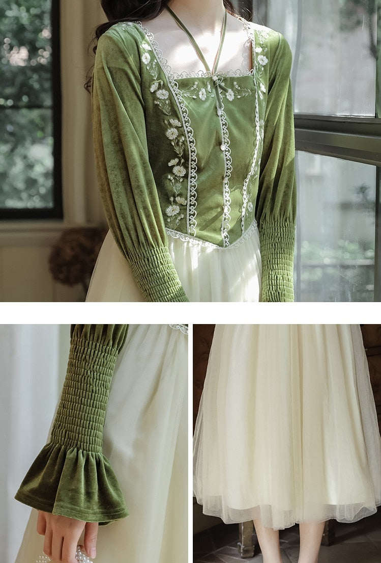Renaissance Velvet Tulle Princesscore Dress