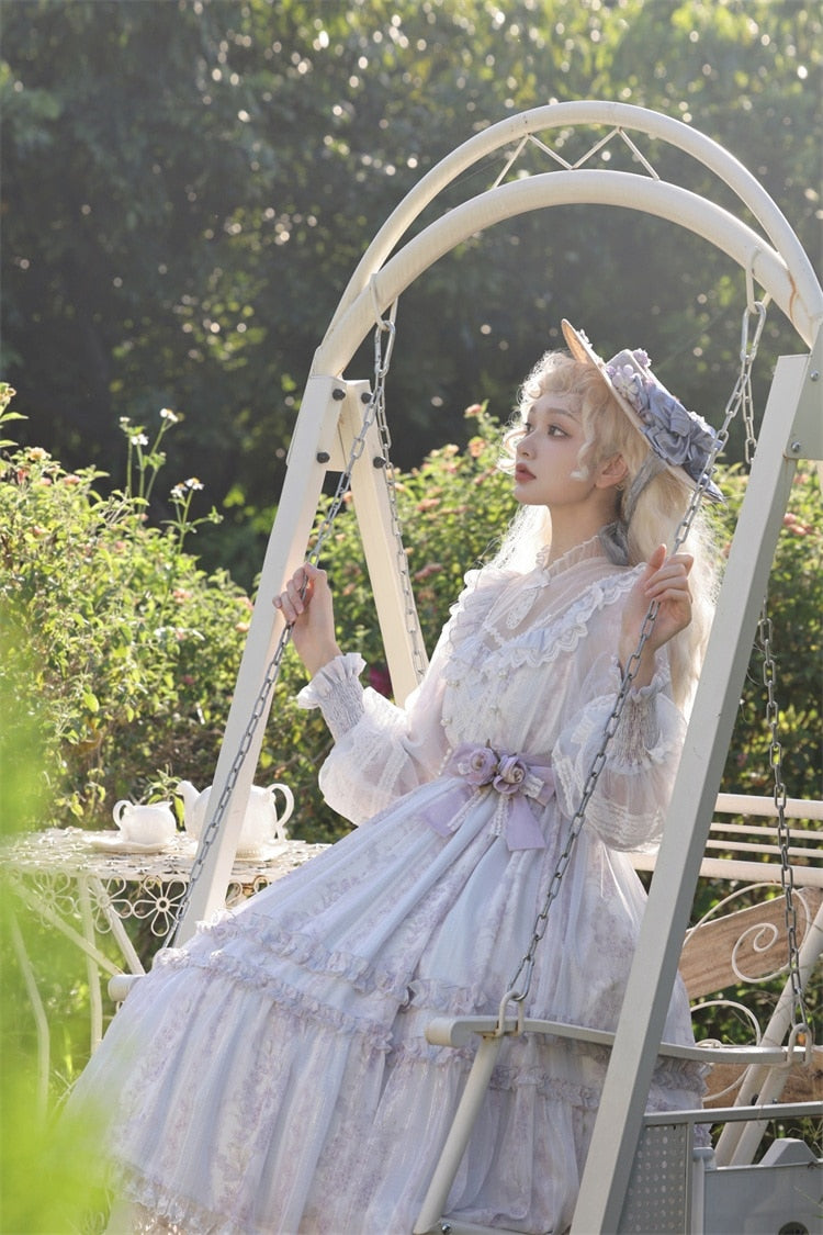 Ghost Fairy Violet Romantic Royalcore Dress