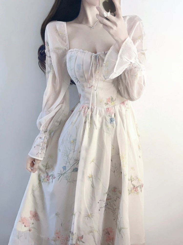 Venus Flowers Fairycore Princess Dress
