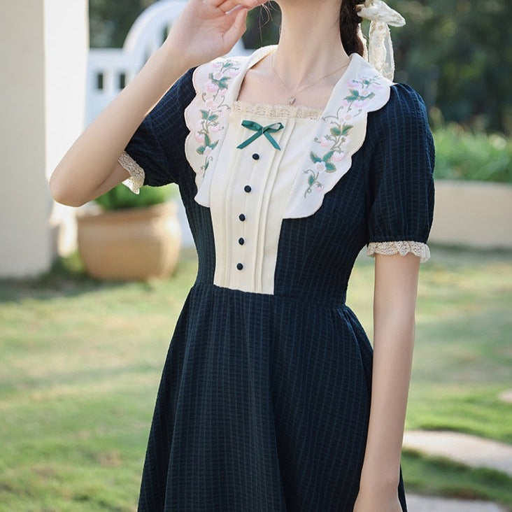 Vintage Academia Aesthetic Dress Retro Fairycore Vintage Fashion