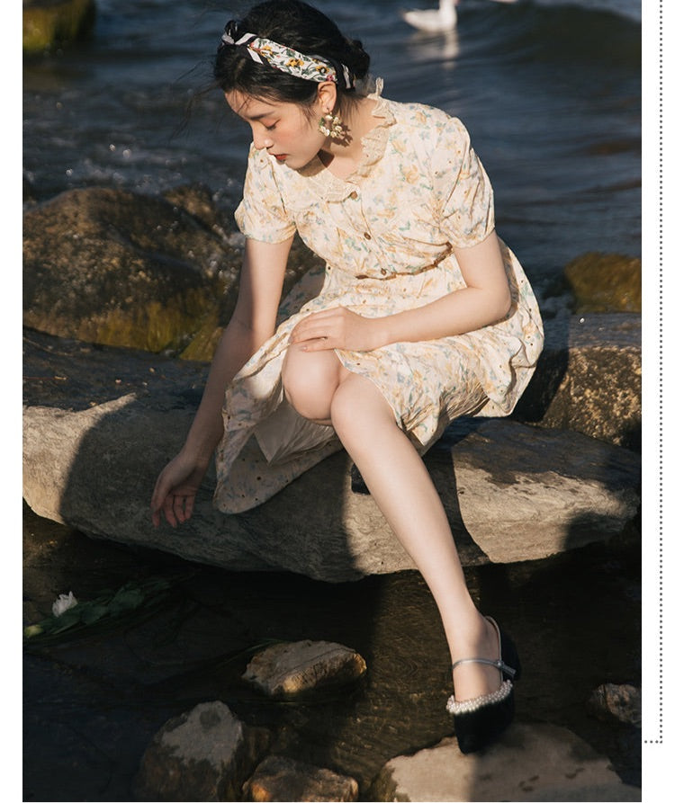 Sabina Vintage-style Cottagecore Dress 