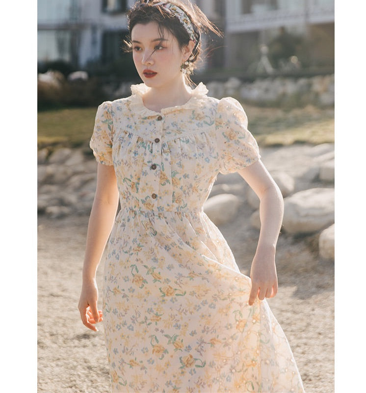 Sabina Vintage-style Cottagecore Dress 