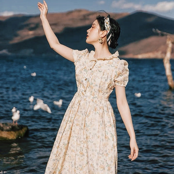 Sabina Vintage-style Cottagecore Dress 