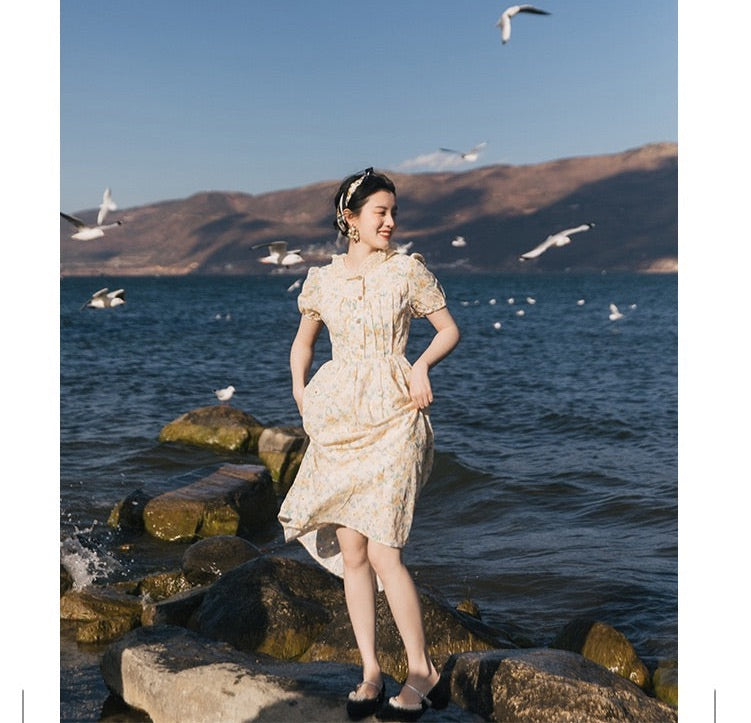Sabina Vintage-style Cottagecore Dress 