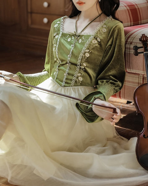 Renaissance Velvet Tulle Princesscore Dress