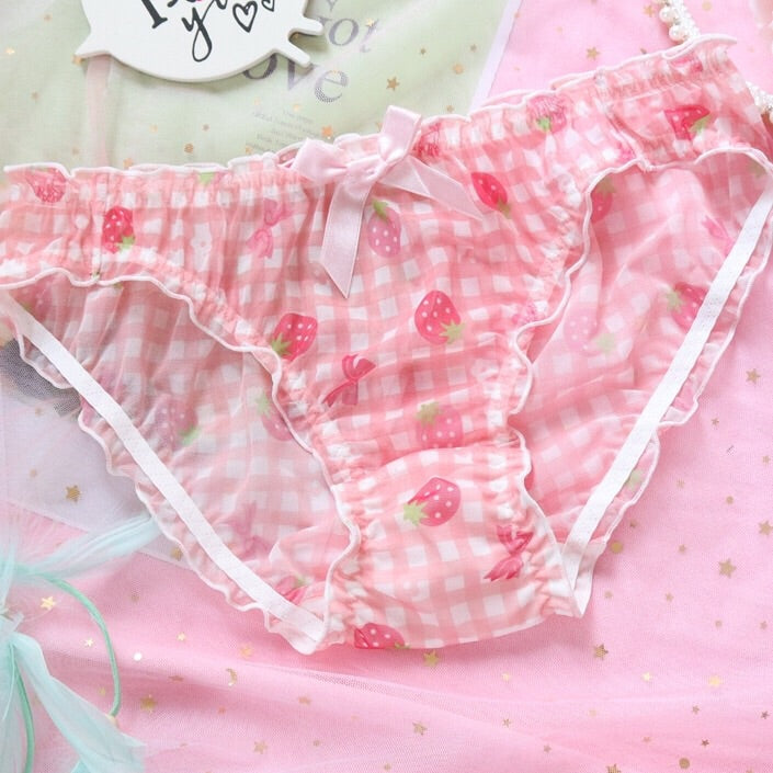 Pink Strawberry Kawaii Lingerie Set
