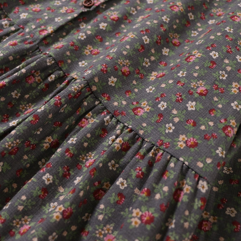 Floral Cotton Cottagecore Dress