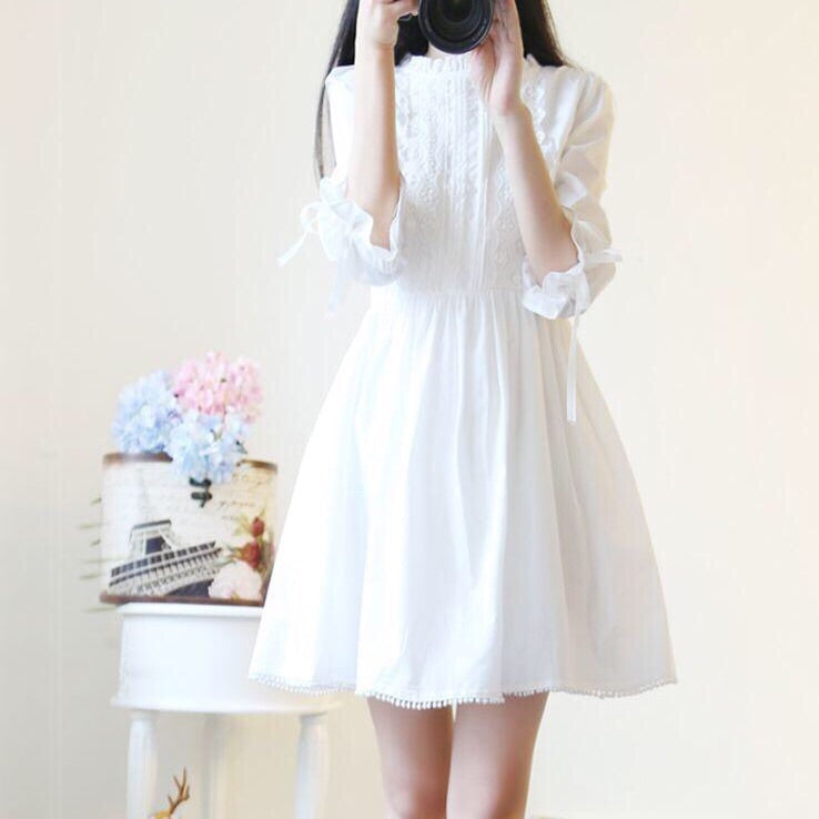 Sienna Angel White Mori Girl Mini Dress 
