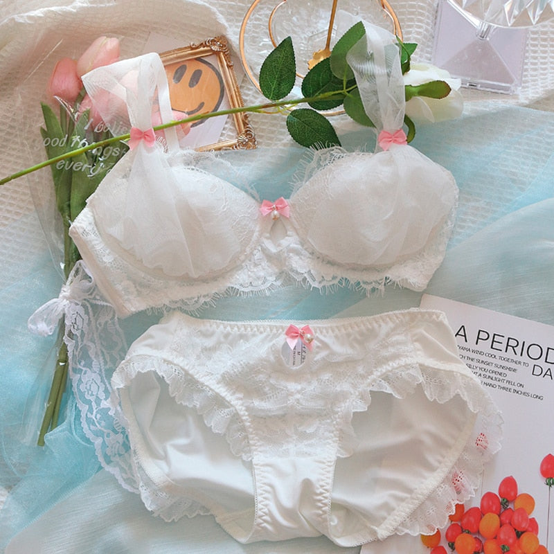 Pearl Dollcore Nymphette Kawaii Princess Lingerie Set Kawaii Underwear