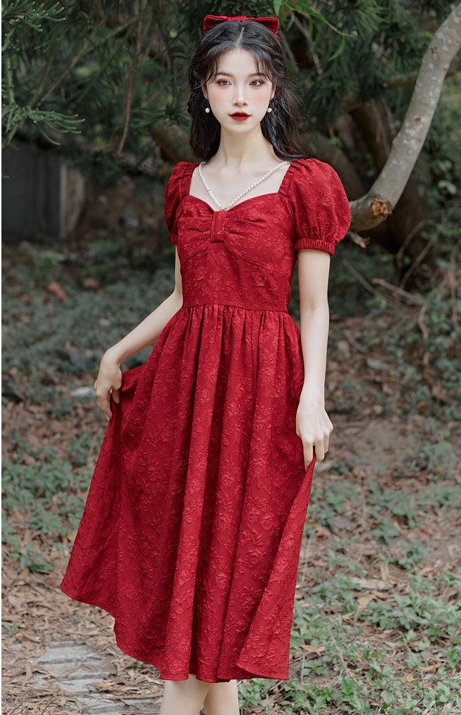 guitar stereoanlæg Resultat Snow-White Rose-Red Fairytale Dress Vintage Red Dress Princesscore
