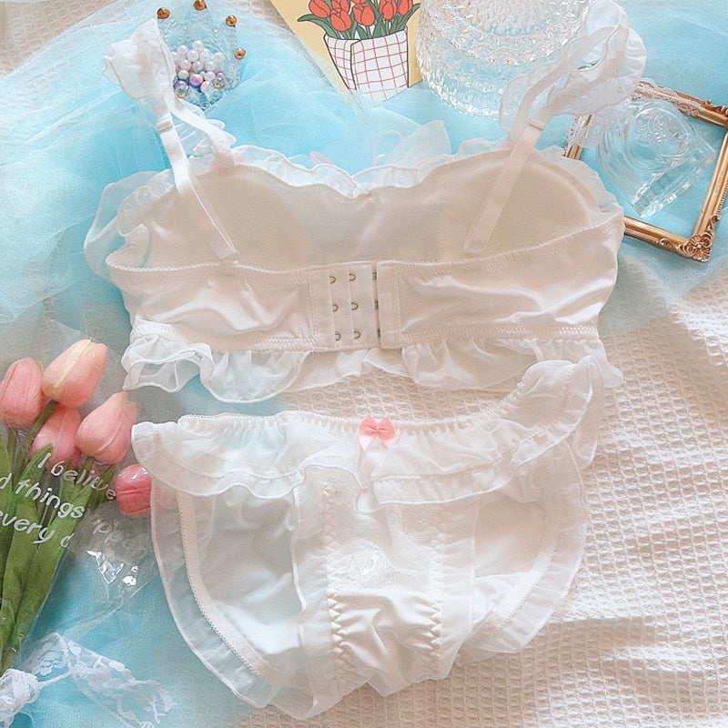 Miccostumes - 🍓Cute Lingerie Recommendation🍓 Heyyy yall~ Sweet pink theme  lingeries time! Which one is your pick? Design details as below. A: This is  a halter love-shaped lace-up lingerie, also is a