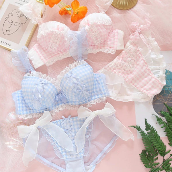 Japanese Style Super Cute Bra And Panties Set Back Soft Sister Underwear  Sleep Intimates For Sweet Kawaii Lolita Oversized In 230427 From Kong00,  $23.77