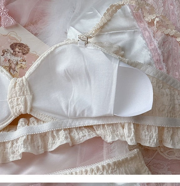 Japanese Women Lovely Cute Lolita Kawaii Mesh Lace Panties Palace Ruffles  Lace Briefs Knicker big size