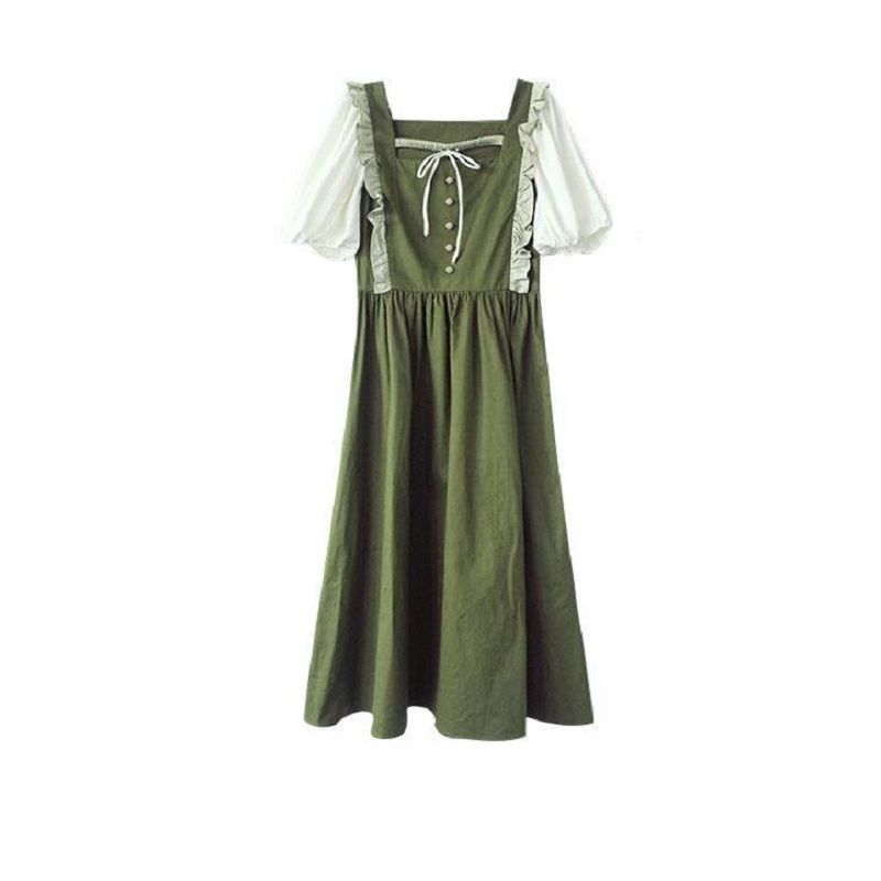 The Green Witch Cottagecore Dress (Plus Sizes) 