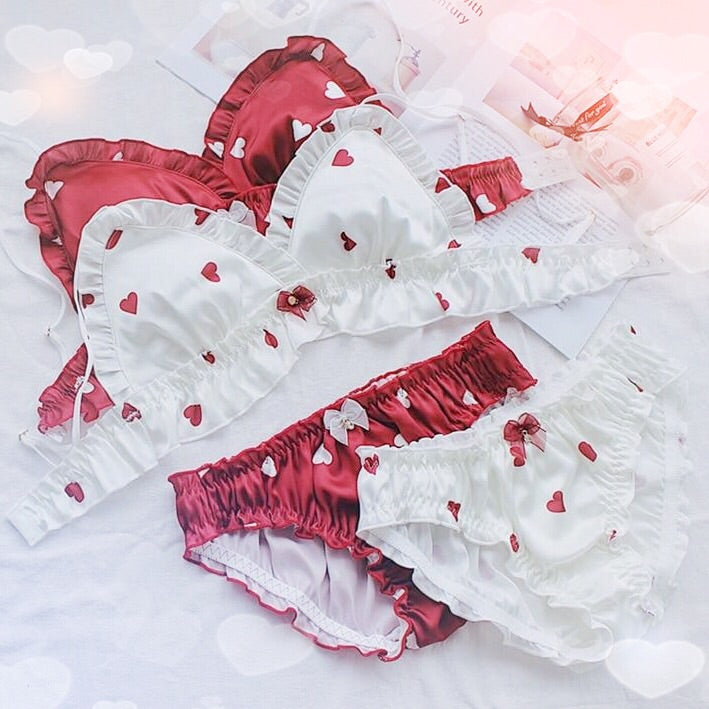 Valentine Heart Nymphete Lolita Lingerie Set 