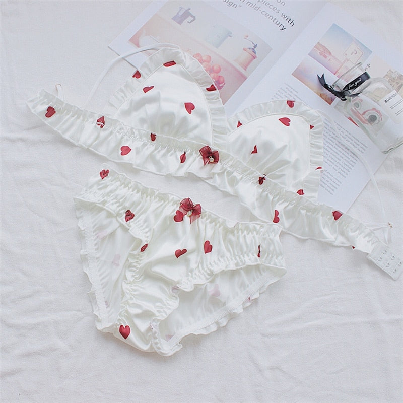 Valentine Heart Coquette Aesthetic Lingerie Set