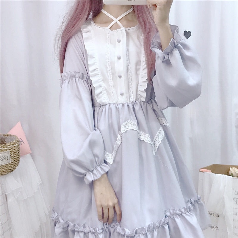 Vanessa Belle Long Sleeve Lavender Lolita Dress 