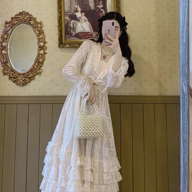 Vintage Chandelier Fairy Lace Dress 