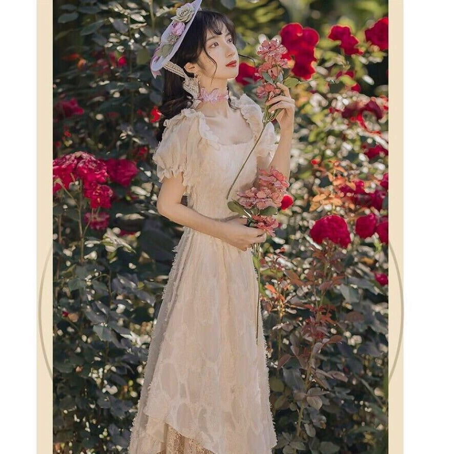 Vintage Princess Lace Fairy Dress 