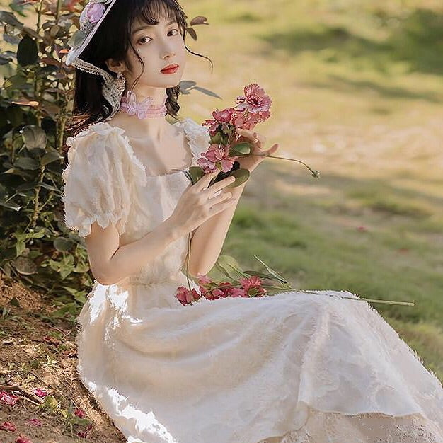 Vintage Princess Lace Fairy Dress 