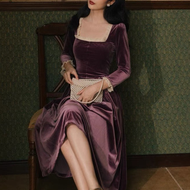 Vivian Quinn Vintage Velvet Witchy Academia Princesscore Dress 