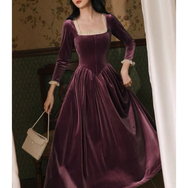 Vivian Quinn Vintage Velvet Witchy Academia Princesscore Dress 