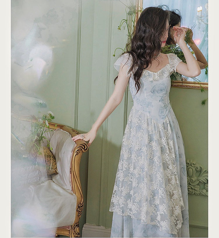 Vivien Blue Rose Cottage Fairy Dress 