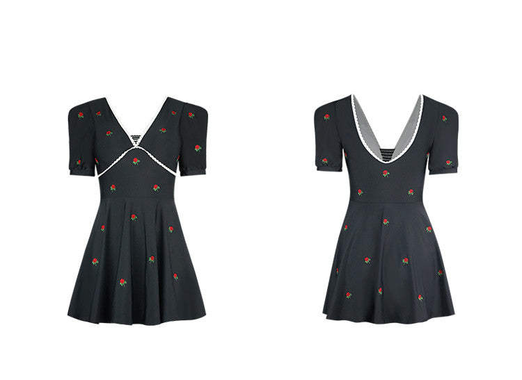 Yavia Dark Cottagecore Witchy Skirted Swimsuit (Plus Sizes) 