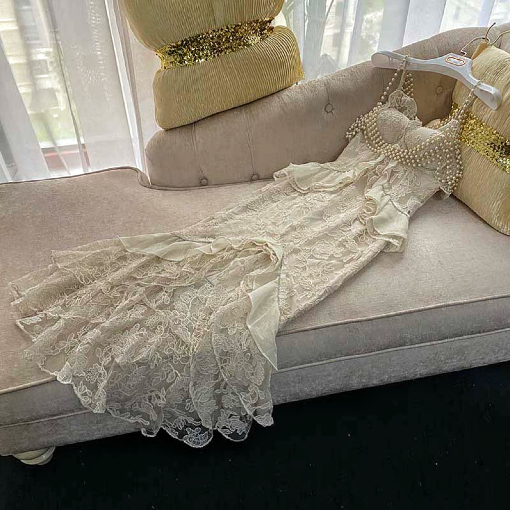 Baroque Pearl Royalcore Statement Dress