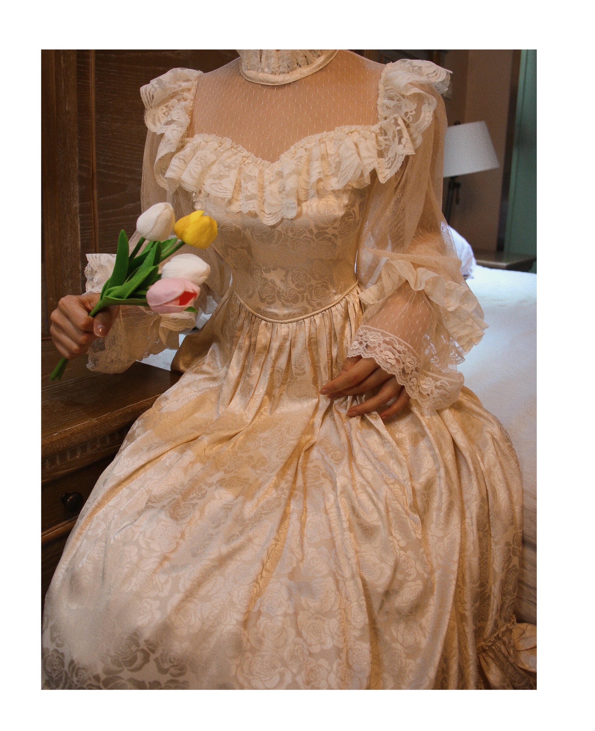 Golden Dreams Romantic Royalcore Victorian Fairy Princess Dress