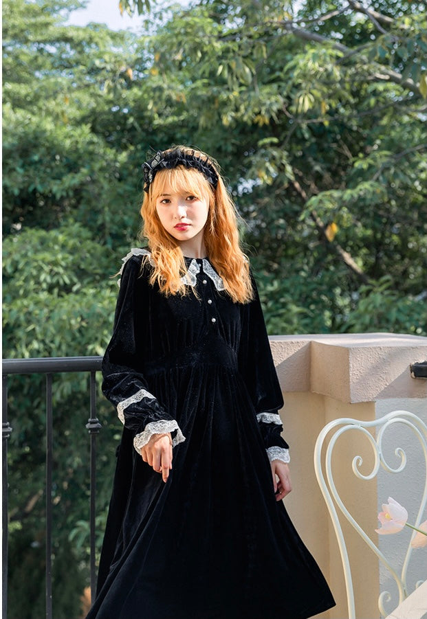 Heiress of The Moon Japanese Dark Lolita Larme Style Dress
