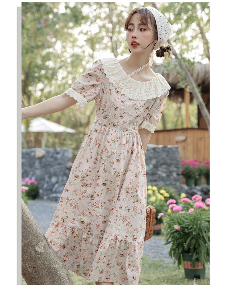Floral Spice Cottagecore Dress