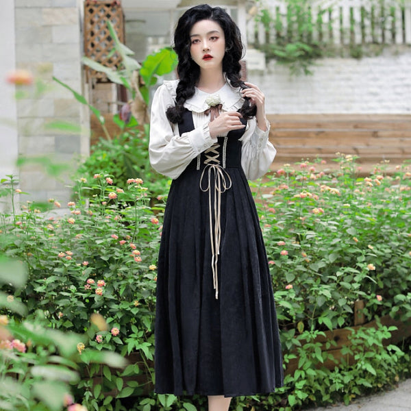 Enchanted Nymph Witchy Academia Dress Set - Deer Doll