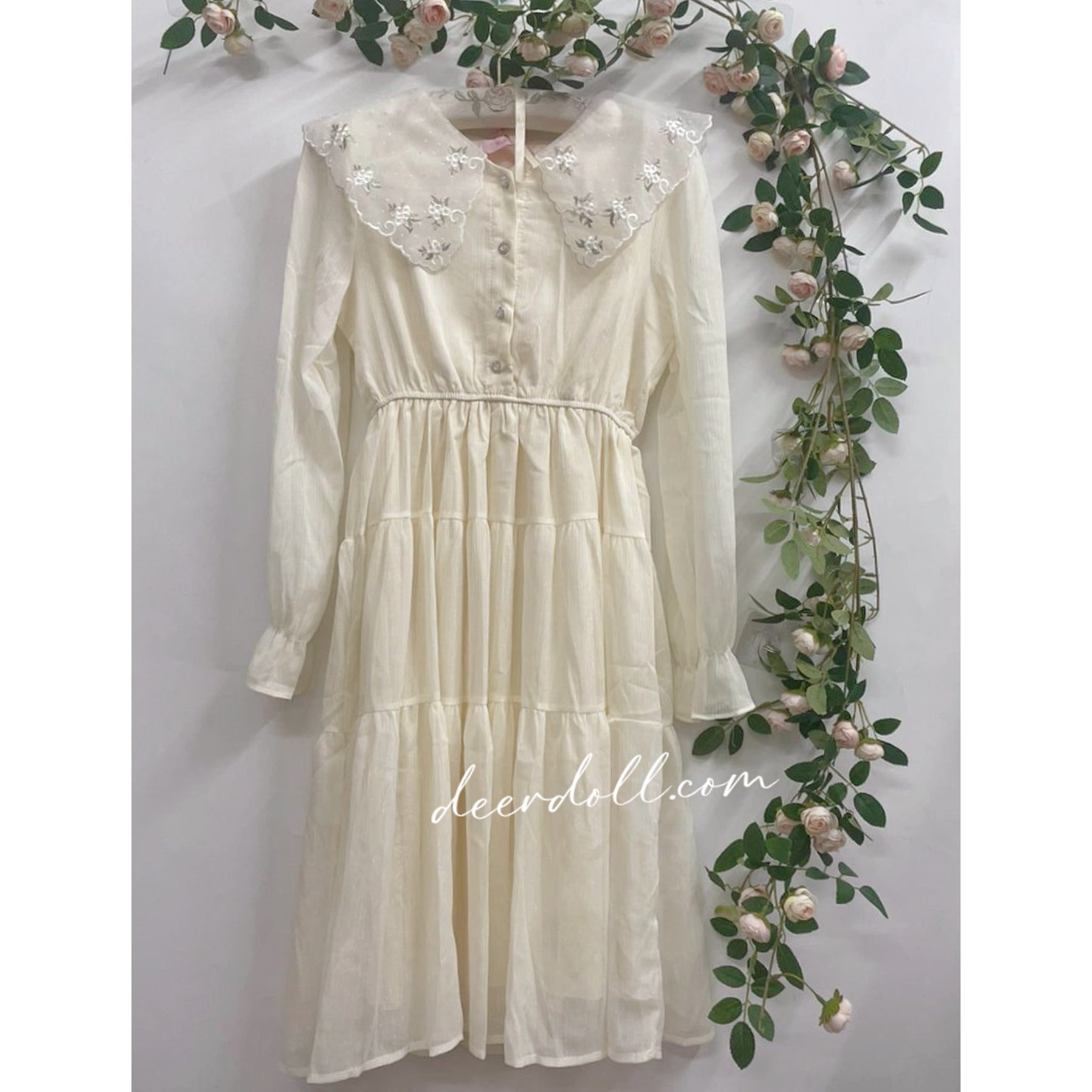 Dainty Ivory Lace Fairycore Dress