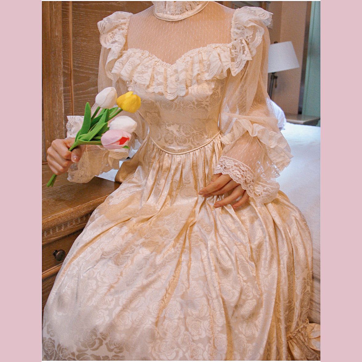Golden Dreams Romantic Royalcore Victorian Fairy Princess Dress