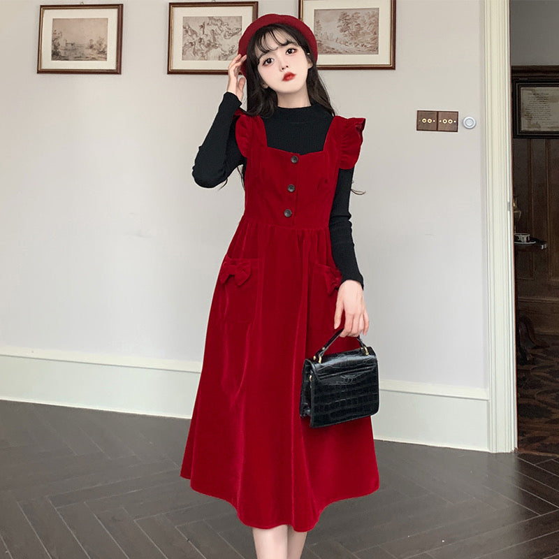Red Cottagcore Vintage Dress Cottagecore Fashion & Cottagecore Dresses Red Cottagcore Vintage Dress Cottagecore Fashion & Cottagecore Dresses