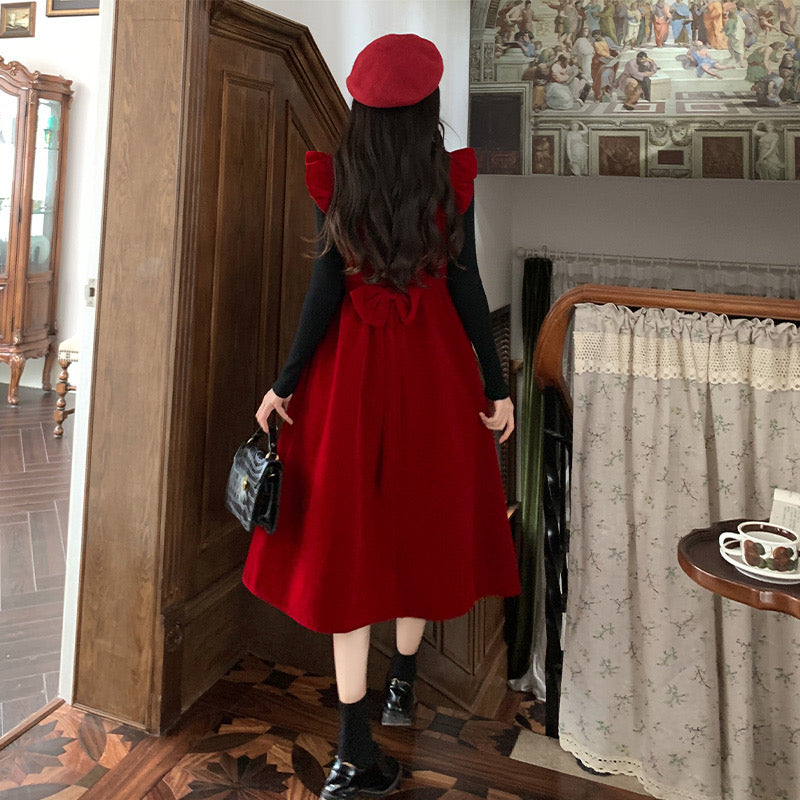 Merry Redberry Cottagcore Pinafore Dress