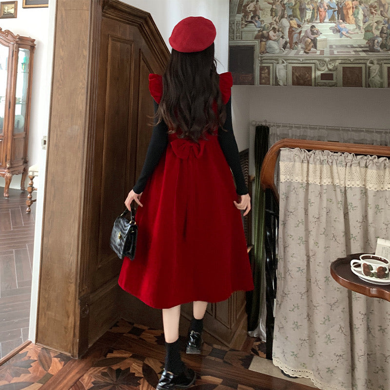 Red Cottagcore Vintage Dress Cottagecore Fashion & Cottagecore Dresses Red Cottagcore Vintage Dress Cottagecore Fashion & Cottagecore Dresses